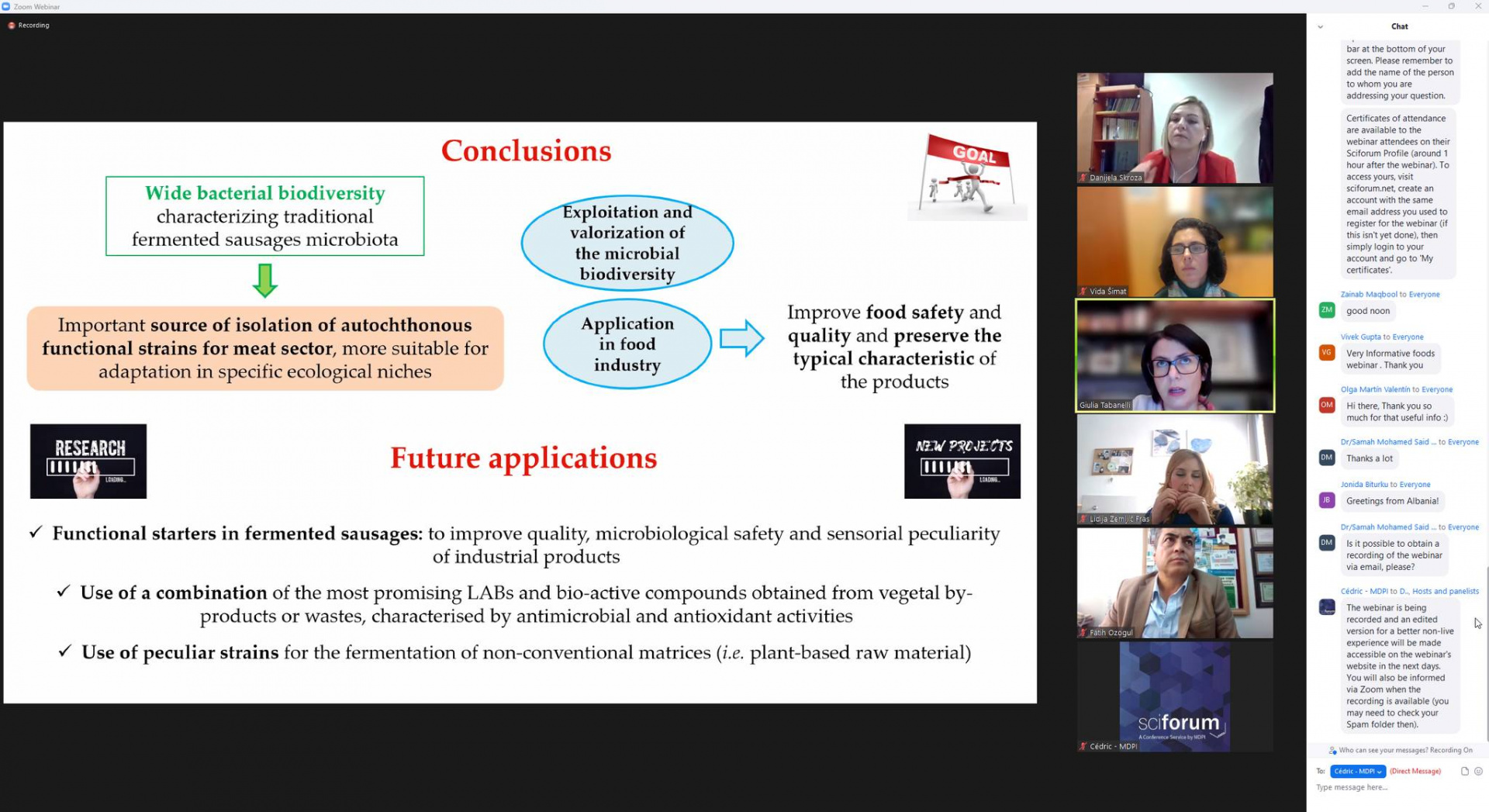 Presenting the results of BioProMedFood live in Foods Webinar